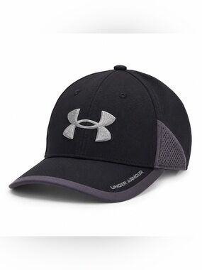 Under Armour Black Hat with Gray Logo and Trim